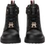 Tommy Hilfiger veterboots zwart Meisjes Polyester Effen 24 - Thumbnail 13