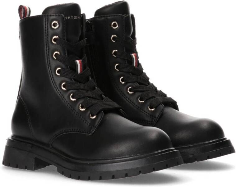 Tommy Hilfiger veterboots zwart