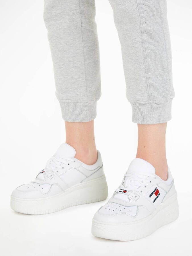 Tommy Jeans leren sneakers wit