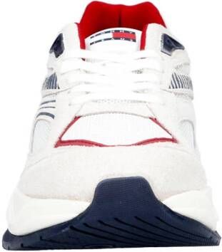 Tommy Jeans suède sneakers wit rood blauw