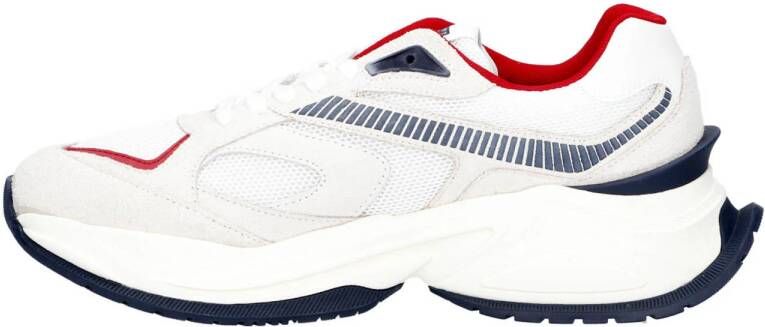 Tommy Jeans suède sneakers wit rood blauw