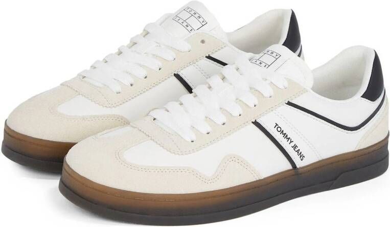 Tommy Jeans The Greenwich leren sneakers wit