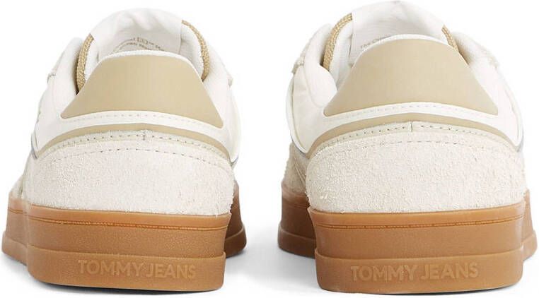 Tommy Jeans The Greenwich leren sneakers wit beige