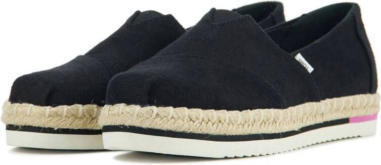 Toms Platform Alpargata espadrilles zwart