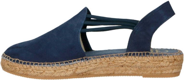 Toni Pons Nuria suède espadrilles blauw