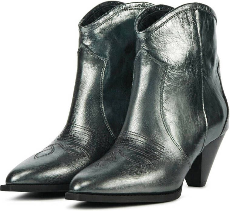 Toral leren cowboylaarzen grijs metallic