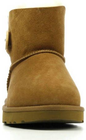 UGG Mini Bailey Button II suède enkelboots cognac