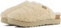 UGG Pantoffels Dames Sloffen Instappers Canvas Harde zool Dichte hiel Fuzzy Sugar Slide Gebroken wit - Thumbnail 10