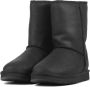 UGG Enkellaarsjes Dames Laarzen Damesschoenen Wol classic short leathe Zwart - Thumbnail 3