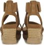 UGG Sandalen Dames Damesschoenen Canvas Sleehak hoogte Ileana ankle Cognac - Thumbnail 4