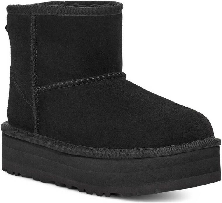 Ugg Classic Mini Platform suède enkelboots zwart Meisjes Suede 33.5