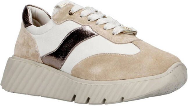 Unisa Erfo leren sneakers beige