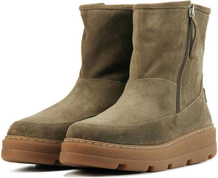 Unisa Fraco suède enkelboots taupe