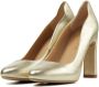 Unisa Pumps Stiletto Dames Damesschoenen Leer Blokhak hoogte 10 cm Pascual met Goud - Thumbnail 3