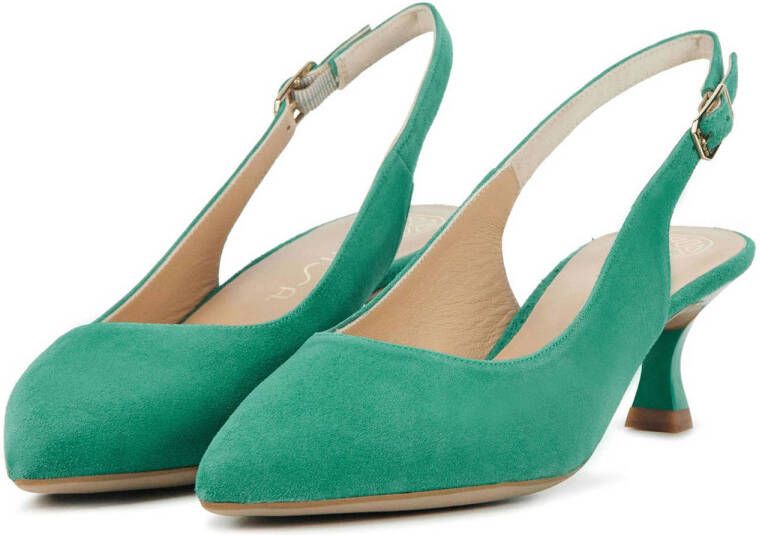 Unisa suède slingback pumps turquoise