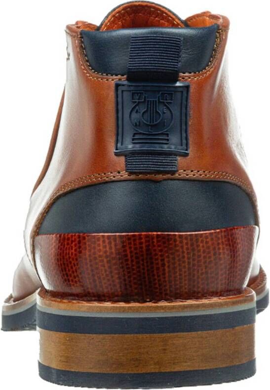 Van Lier Amalfi leren veterschoenen cognac