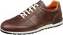 Van Lier Anzano leren sneakers bruin cognac - Thumbnail 3