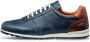 Van Lier Anzano leren sneakers donkerblauw - Thumbnail 2