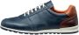 Van Lier Anzano leren sneakers donkerblauw - Thumbnail 3