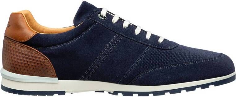 Van Lier Anzano suède sneakers donkerblauw