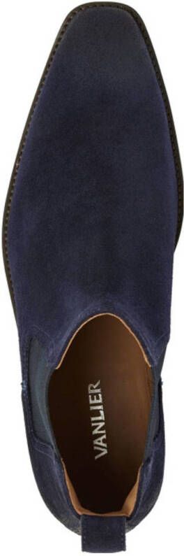 Van Lier Bregenz leren chelsea boots donkerblauw