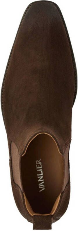 Van Lier Bregenz leren chelsea boots donkerbruin