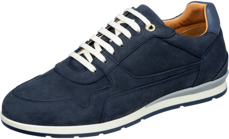 Van Lier Davinci leren sneakers donkerblauw