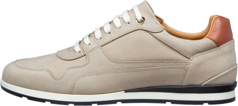 Van Lier Davinci leren sneakers licht taupe