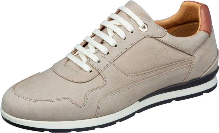 Van Lier Davinci leren sneakers licht taupe