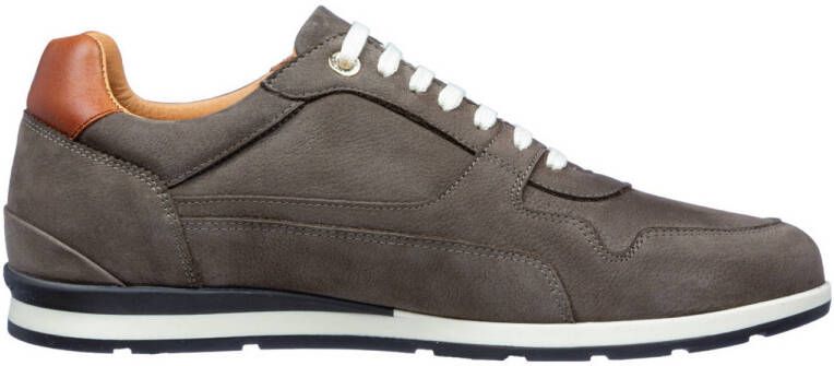 Van Lier Davinci leren sneakers taupe