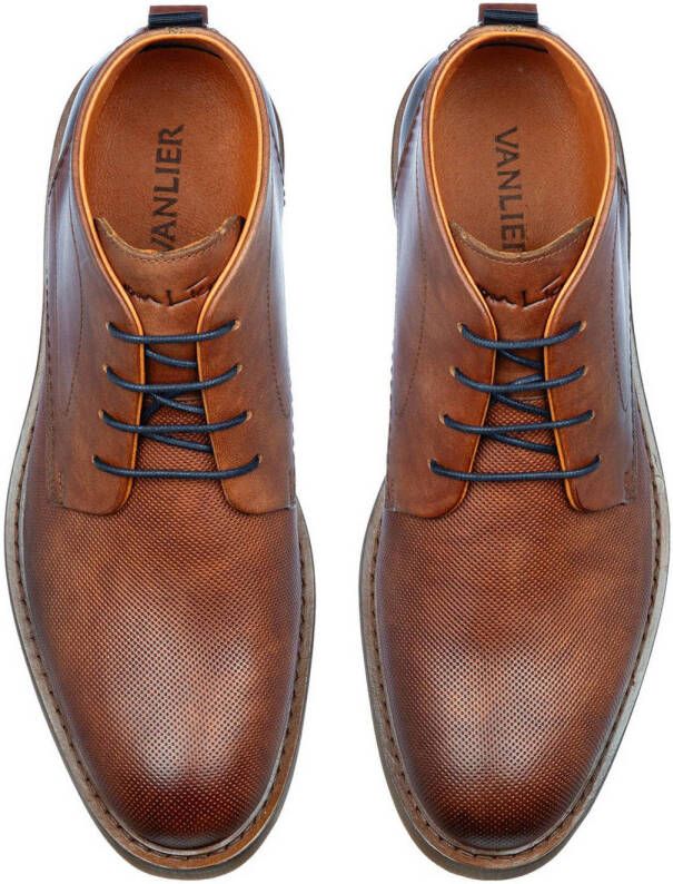 Van Lier Dino leren veterschoenen cognac