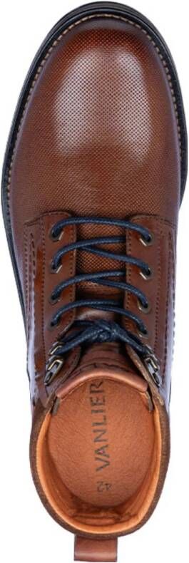 Van Lier Fritz leren veterboots bruin cognac