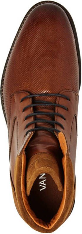 Van Lier Henry leren veterboots cognac