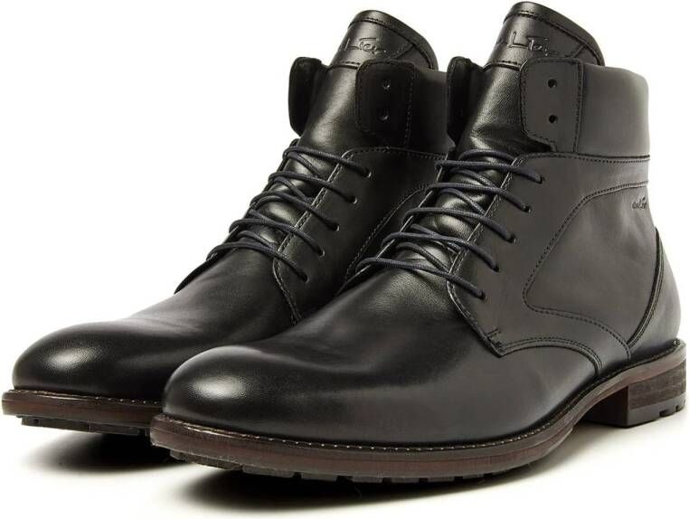 Van Lier Henry leren veterboots zwart