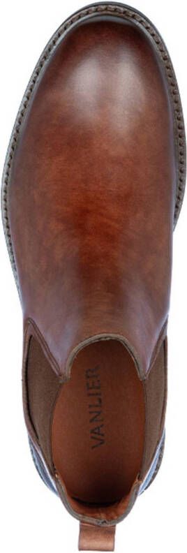 Van Lier leren chelsea boots cognac