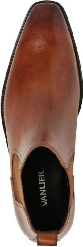 Van Lier leren chelsea boots cognac