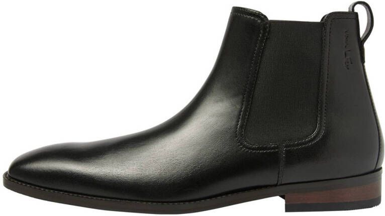 Van Lier leren chelsea boots zwart