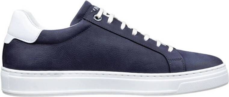 Van Lier leren sneakers blauw