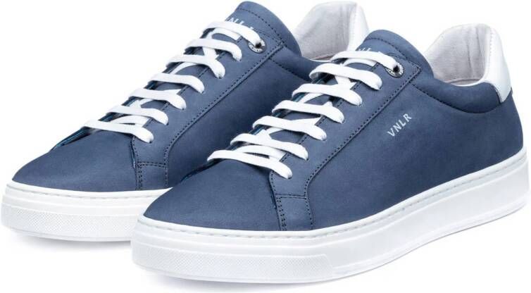 Van Lier leren sneakers blauw