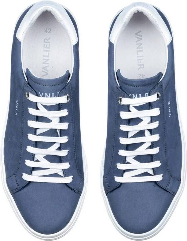 Van Lier leren sneakers blauw