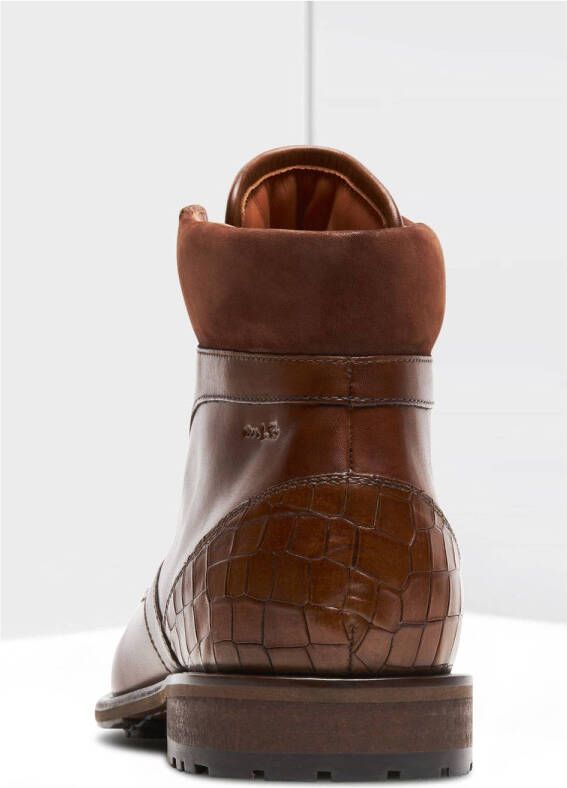 Van Lier Henry leren veterboots cognac