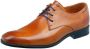 Van Lier leren veterschoenen cognac - Thumbnail 2