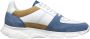 Van Lier Luca leren sneakers wit blauw - Thumbnail 2