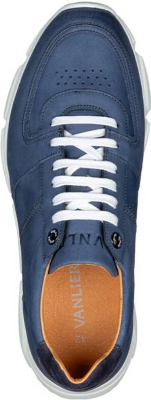 Van Lier Luca nubuck sneakers donkerblauw