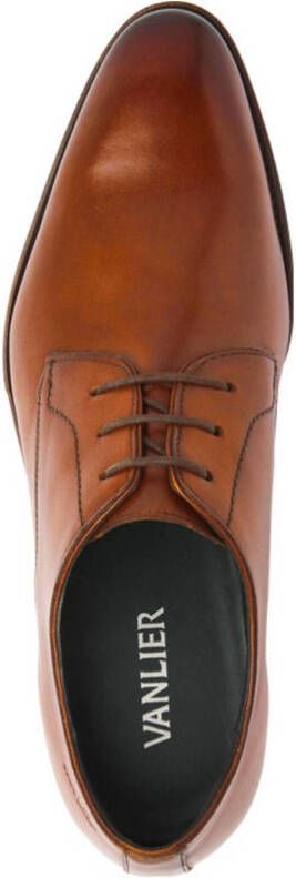 Van Lier Madison leren veterschoenen cognac