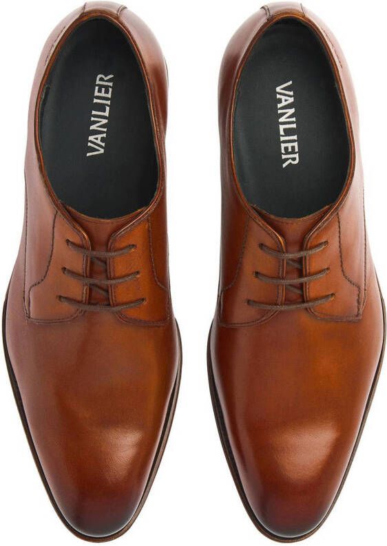 Van Lier Madison leren veterschoenen cognac