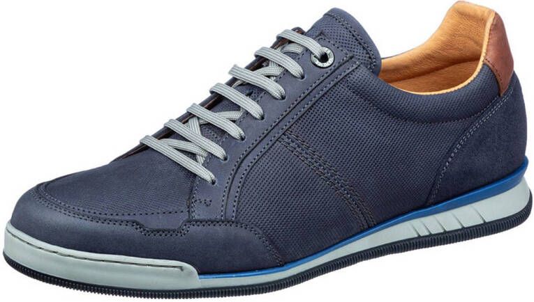 Van Lier Magnus nubuck sneakers donkerblauw