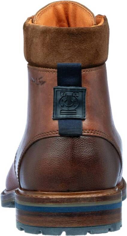 Van Lier Monti leren veterschoenen licht cognac