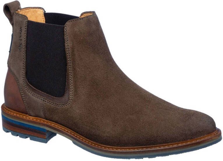 Van Lier Monti suède chelsea boots bruin