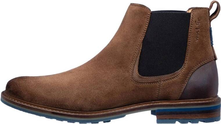 Van Lier Monti suède chelsea boots roest cognac